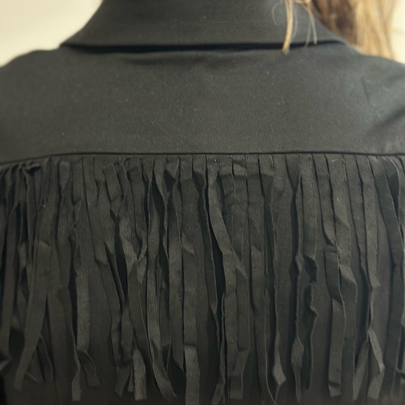 Black Blazer Dress with fringe detail - Picture 12 of 16